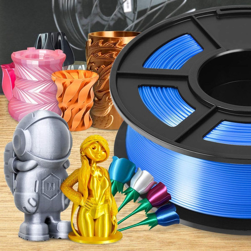 Filamento Pla + Silk Metalizado - Reprap3d - Azul