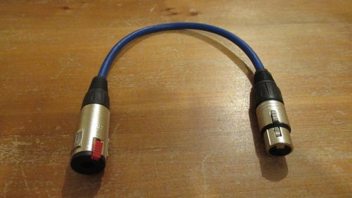 Cable Azul Con Conectores Plug Hembra + Xlr Hembra