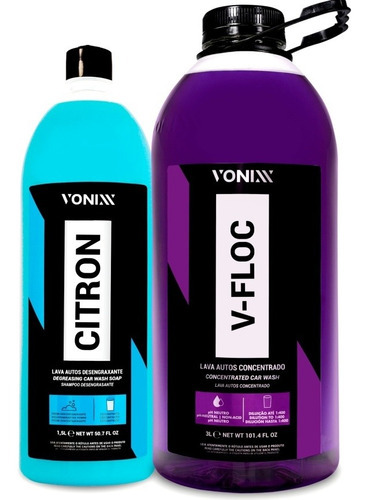Shampoo Automotivo V-floc 3l Vonixx + Citron Desengraxante