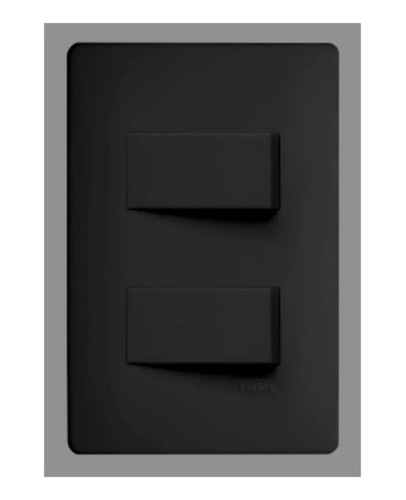 Kit 3 Interruptores Duplo Simples 4x2 Preto Fosco Black Fame