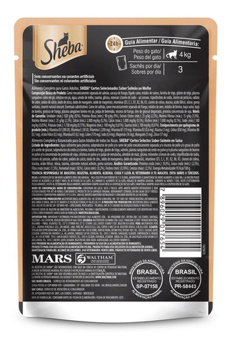 Imagen 3 de 8 de Sheba Alimento Húmedo Para Gato Adulto Salmón Sobre 85 G X10