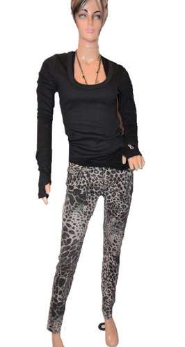 Rosh Pantalon De Jean Con Estampado Print Promo