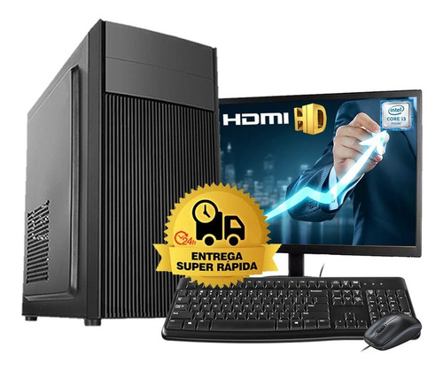 Computador Completo Intel Core I3 8gb Ssd 120gb Monitor Hdmi