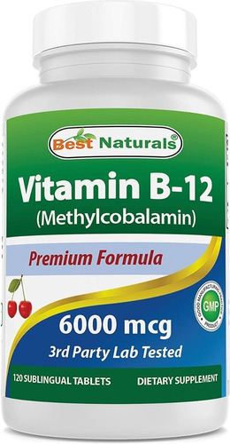 Best Naturals | Vitamin B-12 | 6000mcg | 120 Tablets