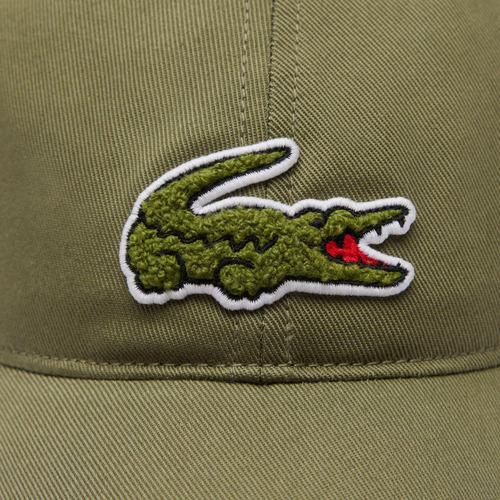 Gorra De Sarga Con Insignia De Cocodrilo Lacoste Para Caqui,