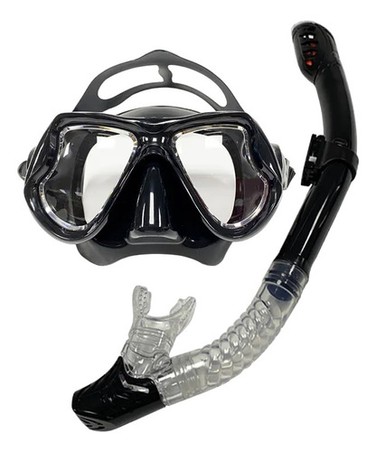 Máscara De Mergulho Com Grau Miopia De -1.0 A -9.0 + Snorkel