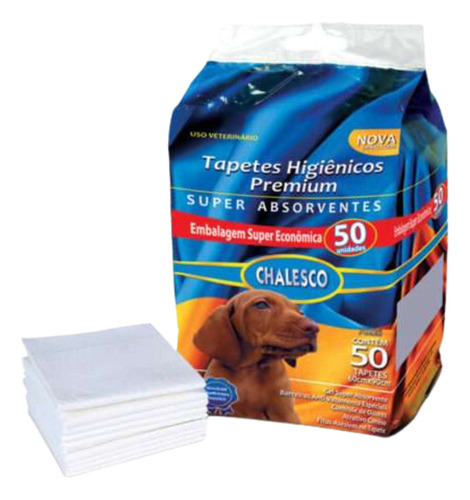 Tapete Higiênico Chalesco 50 Unidades -medida 60x90 