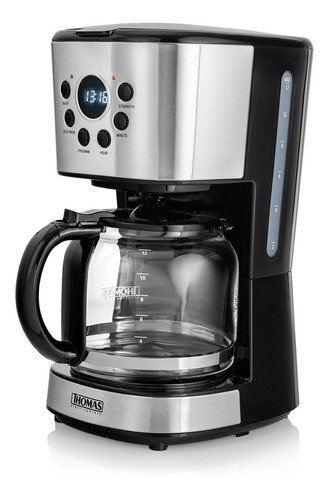 Cafetera Thomas TH-141DI automática negra y inox de filtro