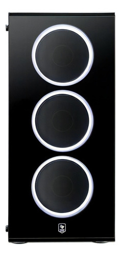 Armario Gamer Pichau Gaming Pouter II con LED, color blanco y negro