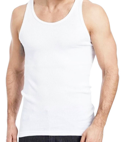Camiseta De Hombre Musculosa Morley Eyelit Algodon Natural 