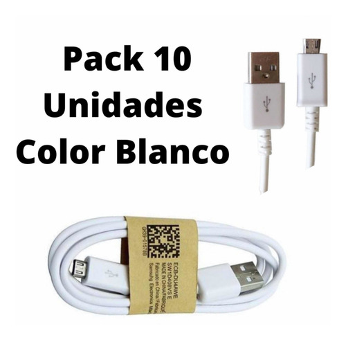 Pack 10 Unidades Cables Micro Usb V8 Android Local A Lacalle