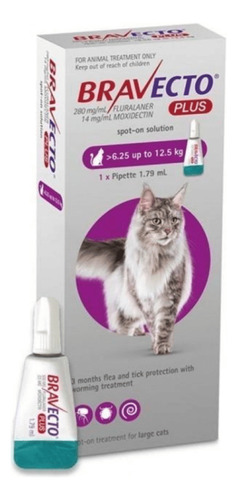 Bravecto Plus Gatos 6.25 Kg-12.5kg
