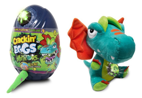 Peluche Crackin Eggs Dino Meteors C/ Luz Y Rugidos ELG Sk009