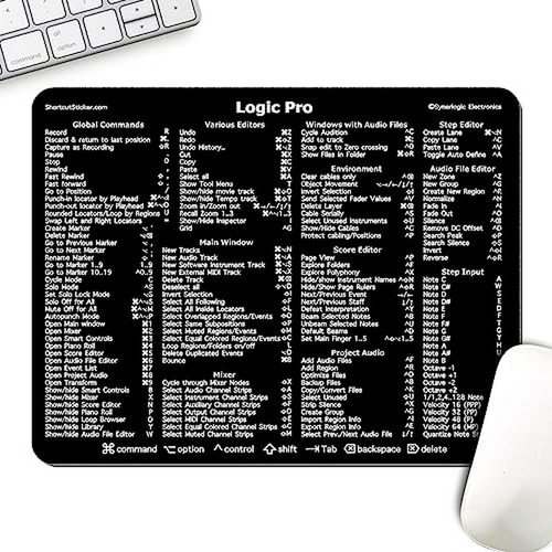 Pad Mouse - Synerlogic Logic Pro Keyboard Shortcut Reference