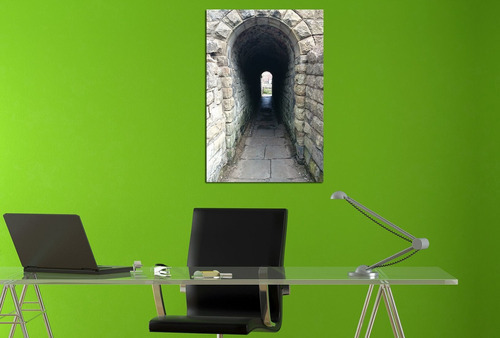 Vinilo Decorativo 40x60cm Tunel Ciudad Vacio Infinito M11