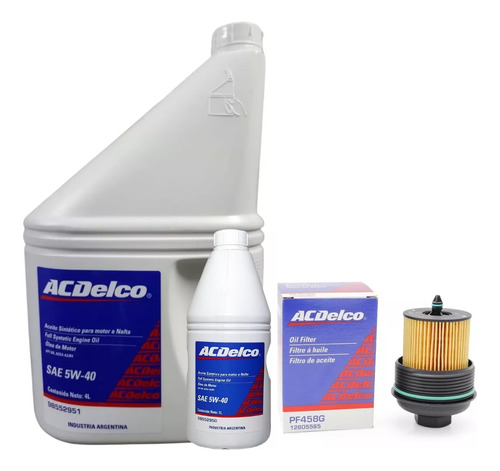 Filtro+aceite Acdelco 5w40 Chevrolet Captiva 2.4 N 100%