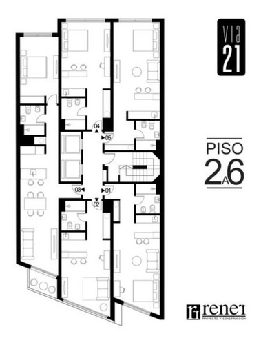 Apartamento A Estrenar 1 Dormitorio En Pocitos
