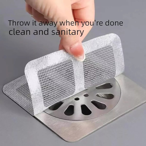 10 Pegatinas Desechables Para Drenaje De Ducha, Filtros De