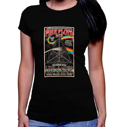 Camiseta Premium Dtg Rock Estampada Pink Floyd Poster