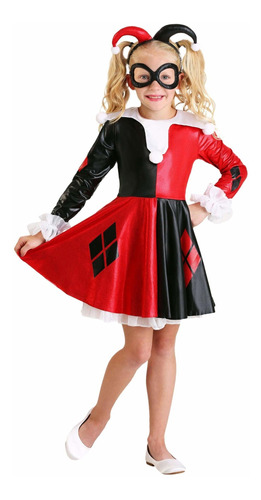 Vestido Infantil Premium De Harley Quinn De Dc Princesa Para