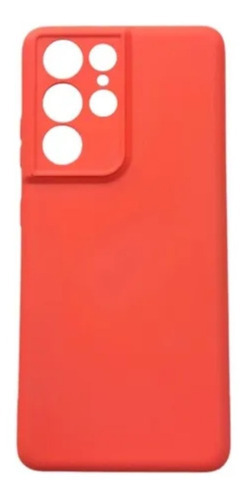 Capa Case Aveludada Compatível Samsung Galaxy S21 Ultra 6.8 Cor Abóbora Para S21 Ultra