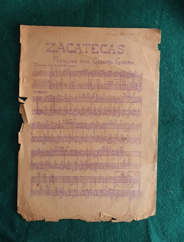 1910´s Mexico Partitura Antigua Coleccion Genaro Codina