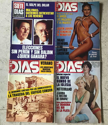 Revistas Gente , 7 Días ,radiolandia , Década Del 80