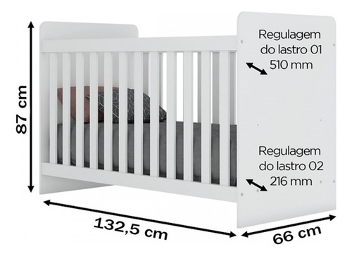 Henn berço mini cama labirinto branco