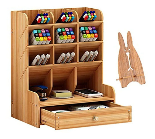 Organizador De Escritorio De Madera Marbrasse, Multifunciona