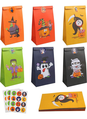 48 Bolsas De Regalo De Halloween Para Niños, Bolsas De...