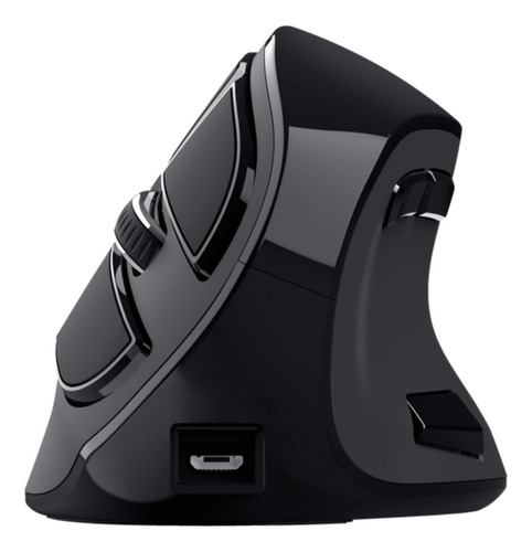 Mouse Voxx Inalámbrico Ergonómico Recargable Negro Trust