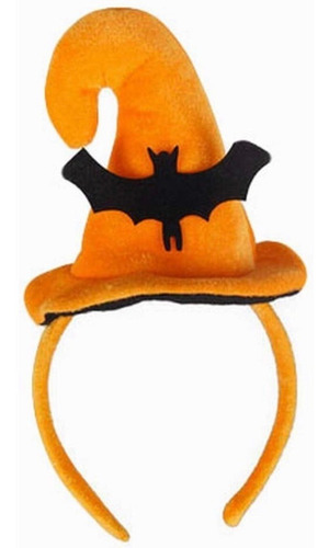 Diadema Halloween Calabaza Con Murciélago