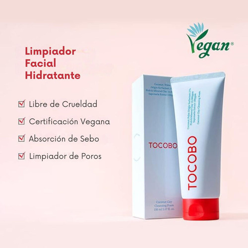 Tocobo Coconut Clay Limpiador Facial En Espuma Control