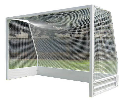 Juego Redes Hockey Césped 3,80 X 2,20 De 0,60 A 1,20 Mts 6c Color Blanco
