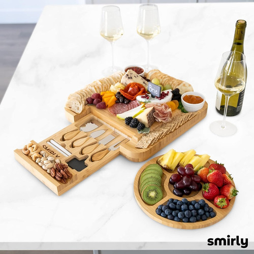 Tabla De Madera Para Embutidos, Queso, Entrantes, Botanas