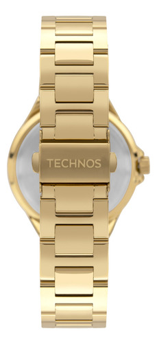 Relogio Technos Feminino Dourado Multifunção Cravejado Stras 6P29ALQ/1D