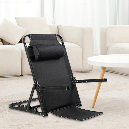 Respaldo De Cama Plegable Ajustable Lazy Floor Silla Soporte