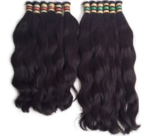 Cabelo Humano Natural Ondulado 60/65cm -  50gramas