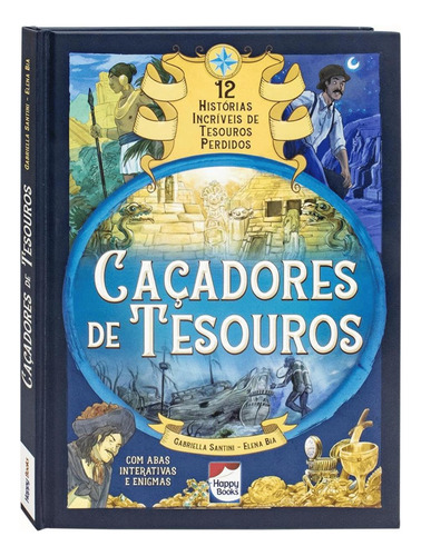 Livro Com Enigmas E Abas Interativas Caçadores De Tesouro