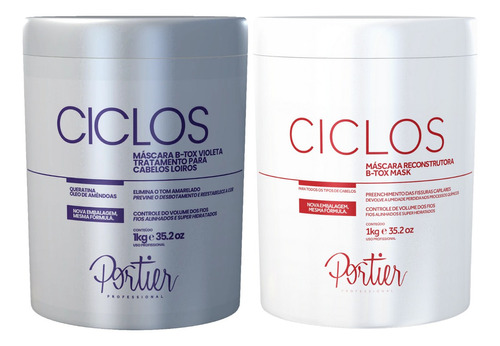 Kit Portier B-tox Violet 1kg + Ciclos B-tox Mask 1kg