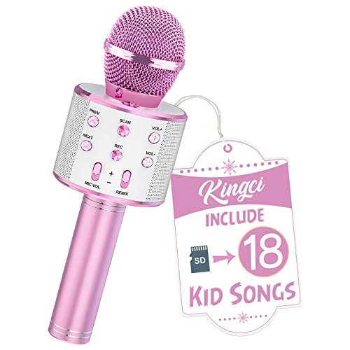 Micrófono De Karaoke Niños, 18 Canciones De Guarderí...