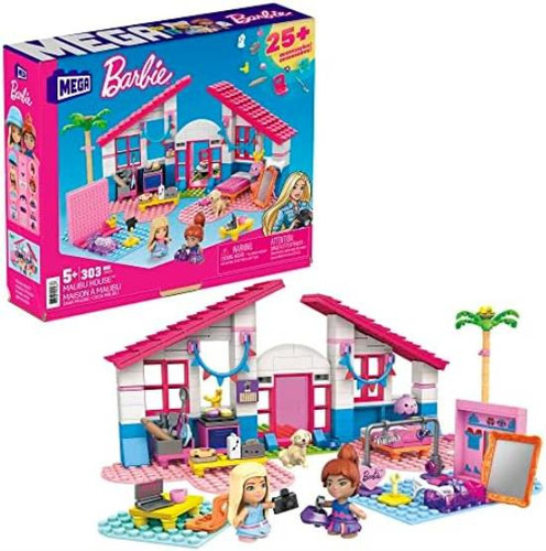 Mega Barbie Building Toys Playset, Malibu Dream House Con 30