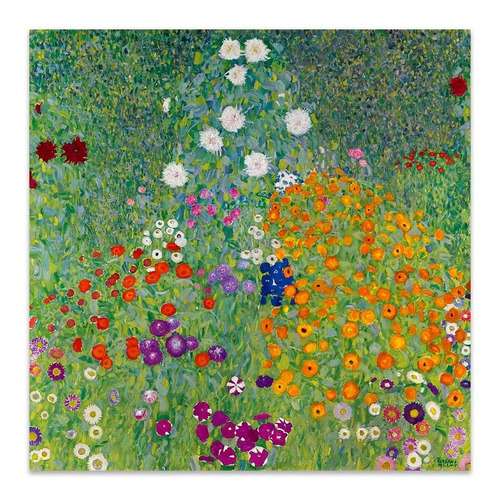 Cuadro Canvas Fine Art El Jardin Del Agricultor Klimt 80x80