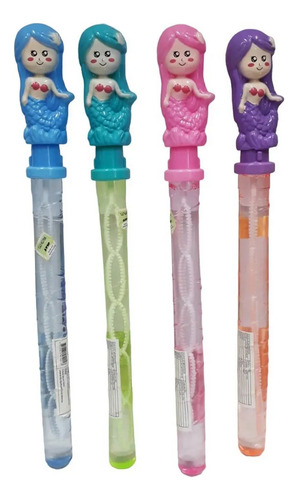 Burbujero Tubo Grande Sirena Infantil Niñas Souvenir Color Colores