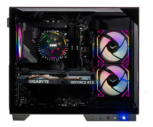 Gabinete Gamer Naceb Na-0638 M-atx Itx Cristal Templado