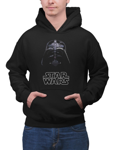 Poleron Unisex Star Wars Vintage Darth Vaider Letras Estampado Algodon