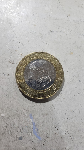 Moneda 20 Pesos Conmemorativa Morelos 2015 (Usado)