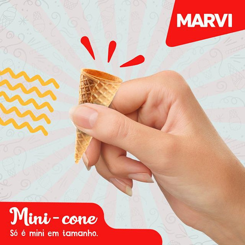 Mini Casquinha Marvi 450g(02cx) 120 Mini Cones (tam: 9 Cm)