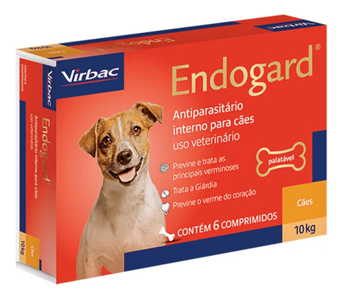 Endogard Vermífugo Cães 10kg 6 Comprimidos Virbac
