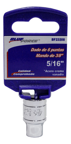 Dado Corto Hexagonal 5/16 Entrada De 3/8 Blueforce Bf23208